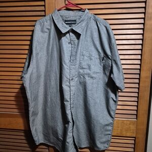 Men's Casual Gray Button Down Shirt